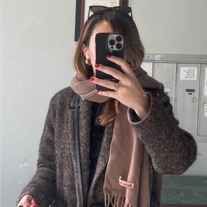 By Malene Birger Brown Wool Tweed Coat